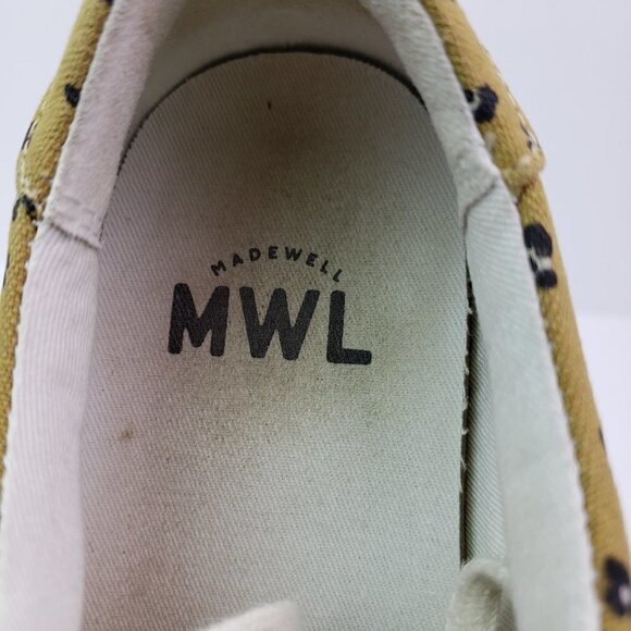Madewell MWL Sidewalk Womens Size 5 Mini Leopard Recycled Canvas Low Shoes - Picture 11 of 11